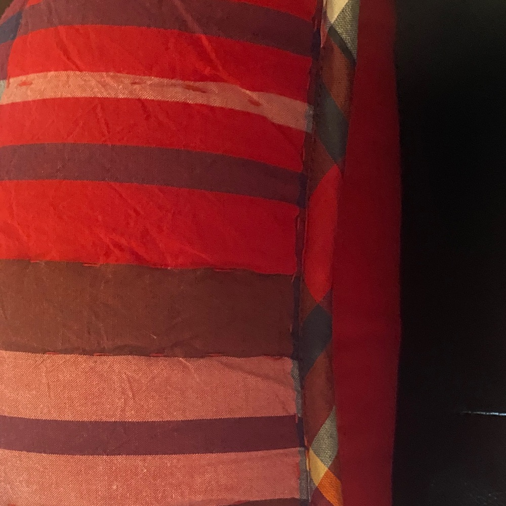 NWT Plaid Red and Gray Pillow - Picture 6 of 8
